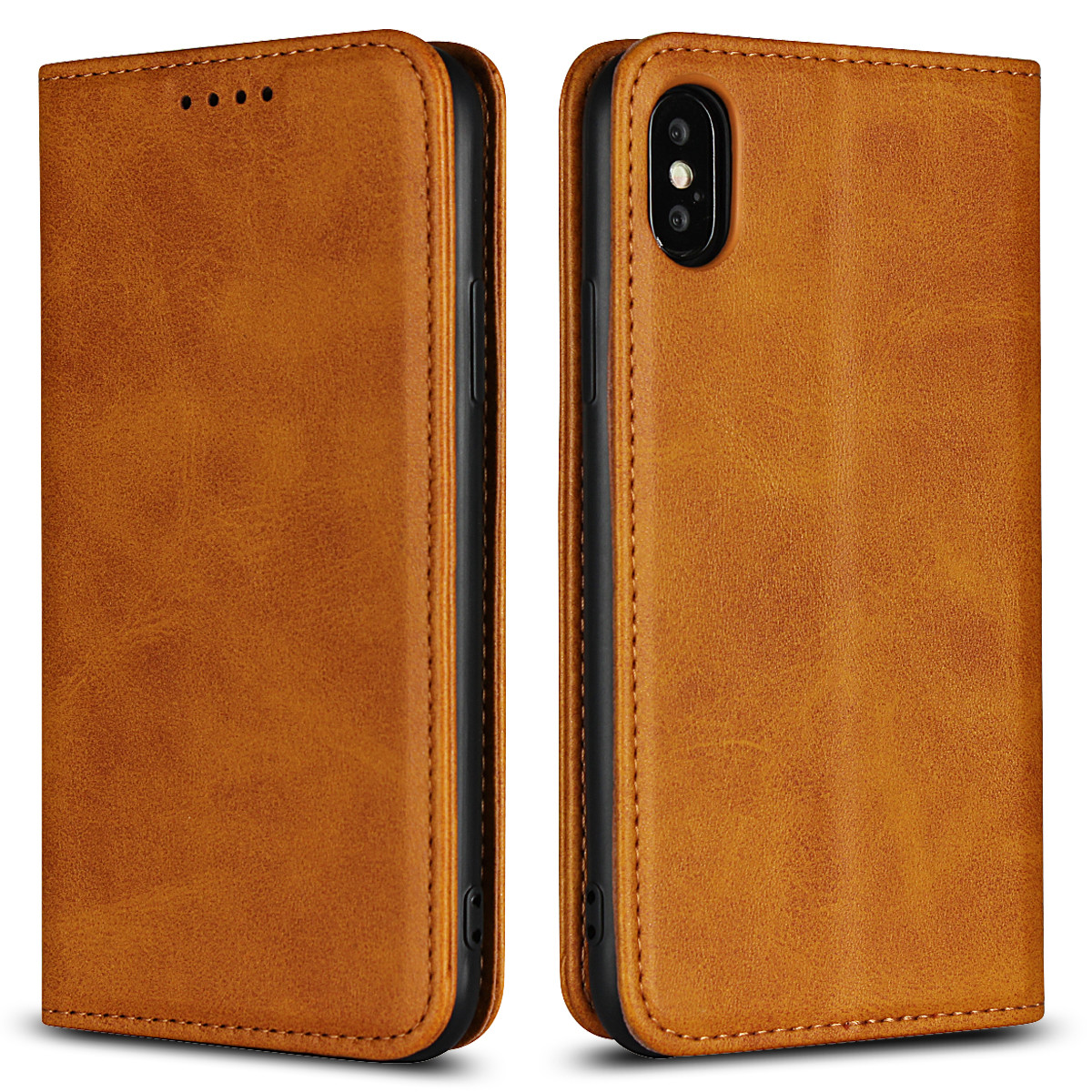 iPhone XS Wallet Case, Premium PU Leather Flip Cover[Kickstand Feature] For iPhone 6,7,8,X,XS,XS MAX,XR
