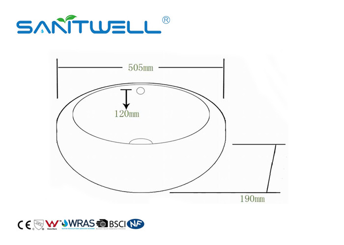 Hand Washing Bathroom Ceramic Basin Face Wash Basin With Solid Surface OEM