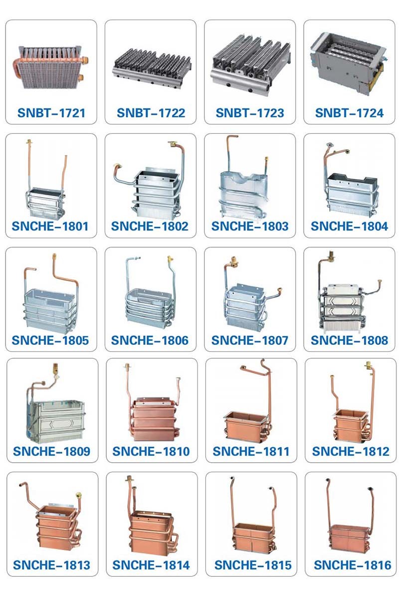 Heat Exchanger 12 Rows Gas Boiler Steam Fire Row Stainless Iron Zinc Plate Burner Tray