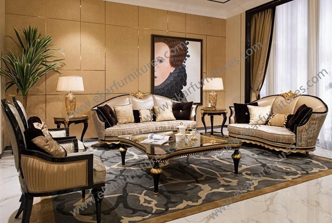 Luxury Hotel Room Furniture Modern Design Leather Sofa TI-006