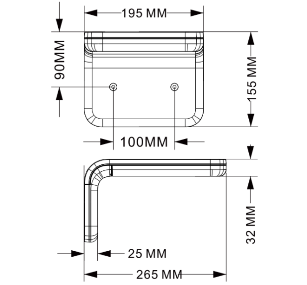Aluminum Housing IP65 Outdoor LED Solar Wall Lamp With Sensor 3000~6500K