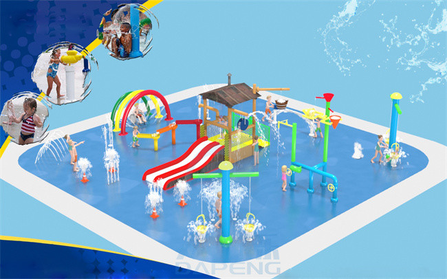 Hotel Playground Water Park Slide Equipment Fiberglass HDG Steel