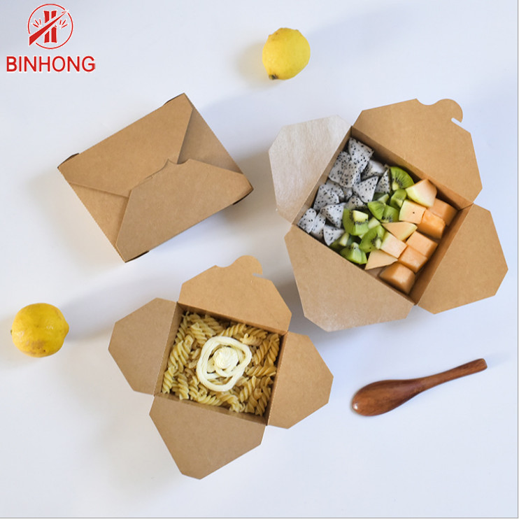 Disposable Custom Made 33oz Eco Friendly Takeaway Boxes