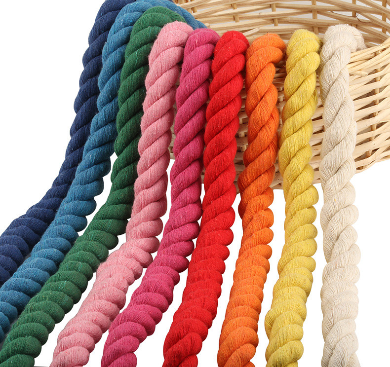 DIY Colored Cotton Macrame Cord 20mm Colored Cotton Rope For Crafts