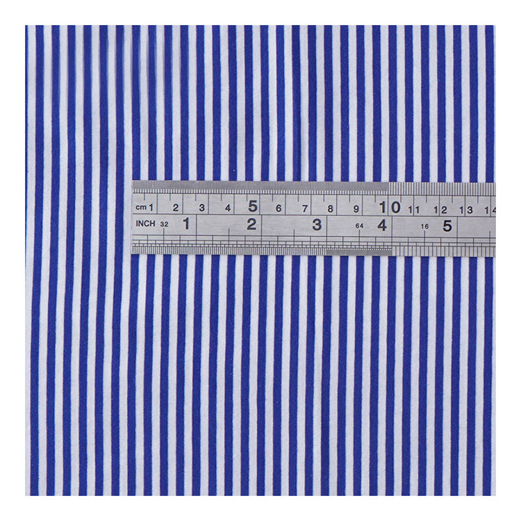 Custom Breathable Single Jersey Knit Fabric , 140g 100 Cotton Striped Fabric