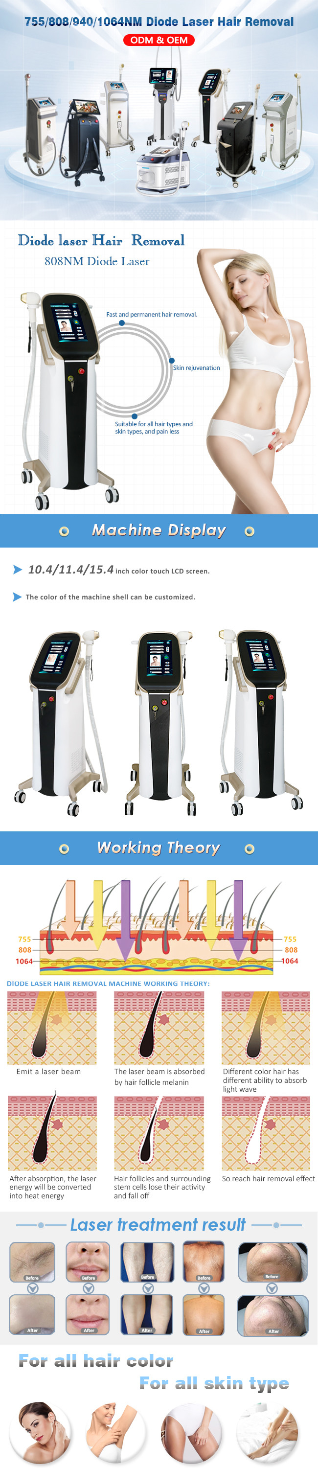 20HZ 200V Portable 808nm Diode Laser Facial Hair Permanent Removal At Home