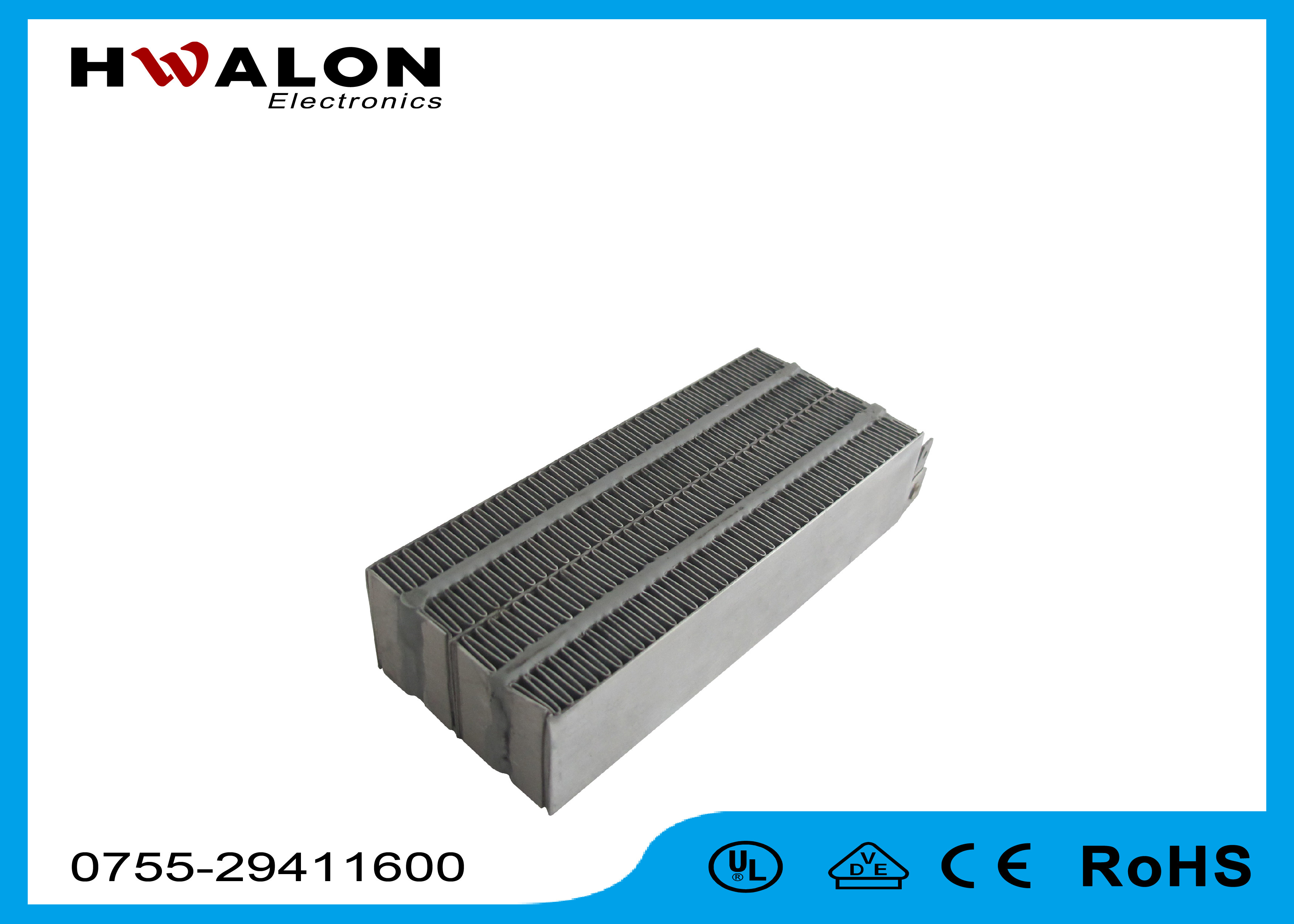 150 × 65 × 26 Mm 220 V Ptc Electric Heater With Wind Speed 4 m / s For Automotive Heating