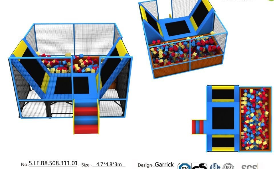 Chinese New Design Kids&Adults Indoor Funny Trampoline Park/ 22M2 Trampolione/ Indoor Gymnastic Area