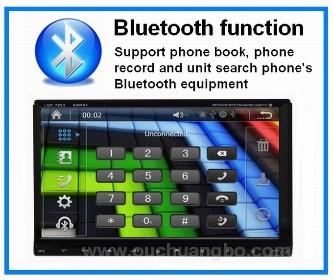 Ouchuangbo car multimedia for Universal car DVD with radio gps TV bluetooth OCB-2621