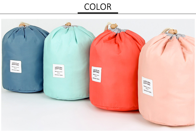 Drawstring Women'S Polyester Makeup Toiletry Travel Bags