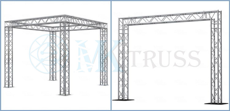 Junction Way 1m Aluminium Black Color Truss Lighting Truss with 20*2mm Diameter Braces