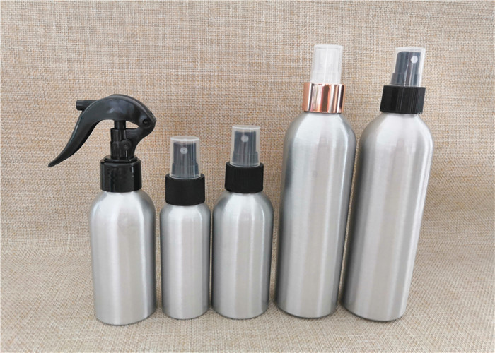 Silver Color Aluminum Cosmetic Bottles For Cosmetic Packaging Custom Size