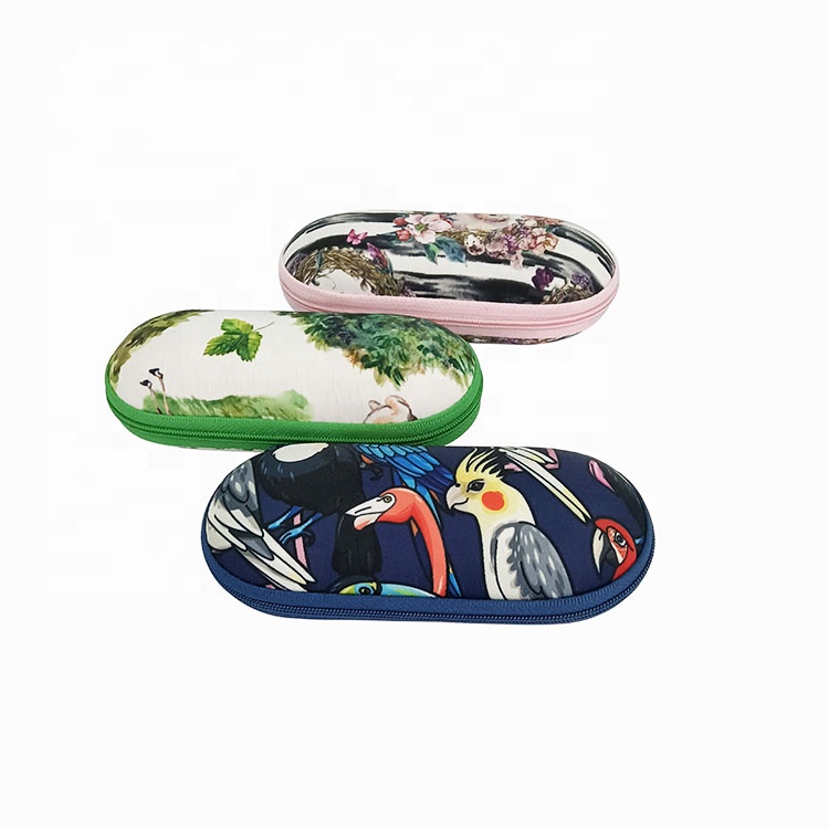Custom Logo Cartoon Reading Glasses Case Ellipsoid Shape 149*62*52mm