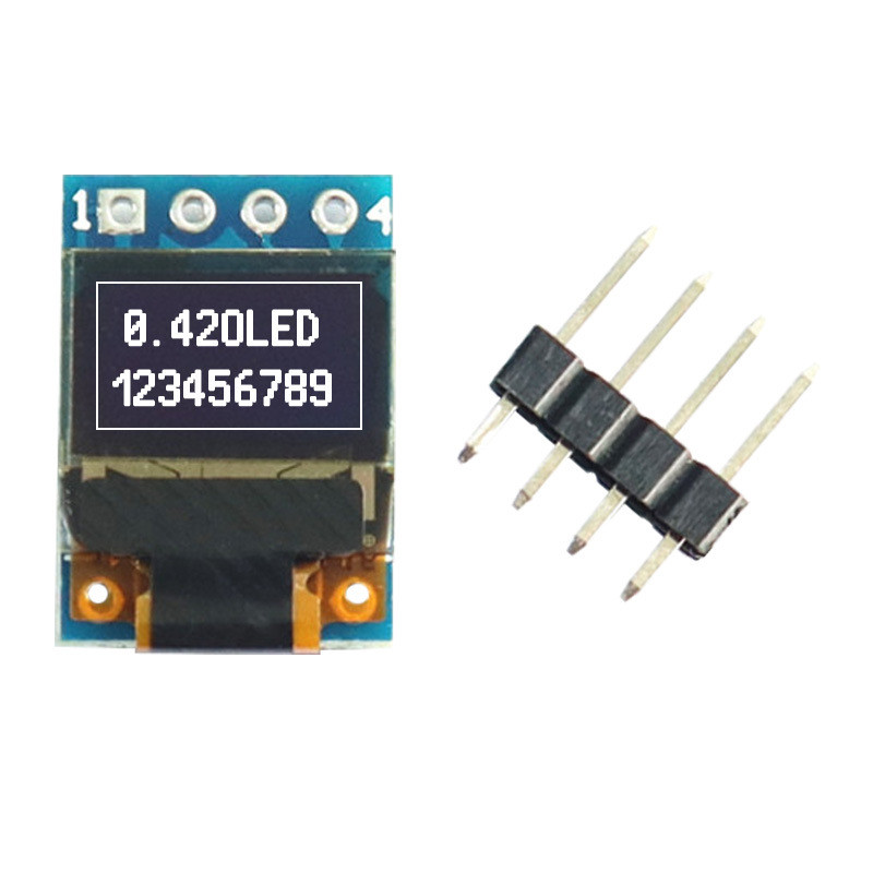 PCBA 0.42 Inch PMOLED Display Module, 72X40 Resolution, IIC/SPI Interface, SSD1315 Driving IC