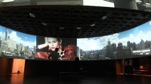 Acoustically Perforated Curved Projector Screen For HD Cinema Simulator System