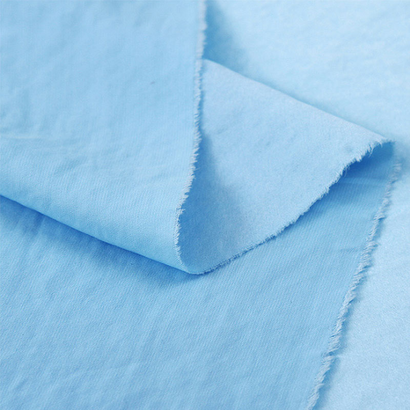 59 inch Blue Smooth Taffeta Dyeing Polyester Fabric 138gsm Like Silk Shimmer