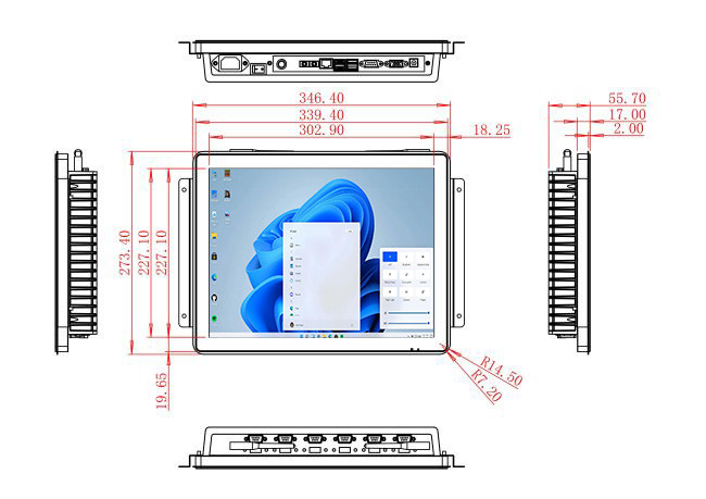 15-Inch Windows Display for Industrial HMI Panels and Factory Control