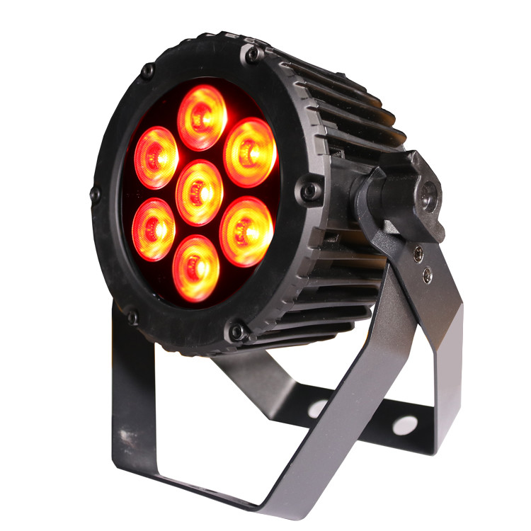 7pcs 23W RGBWAUV 3 In 1 Wash LED Flat Par Light Professional Wedding Stage Lighting