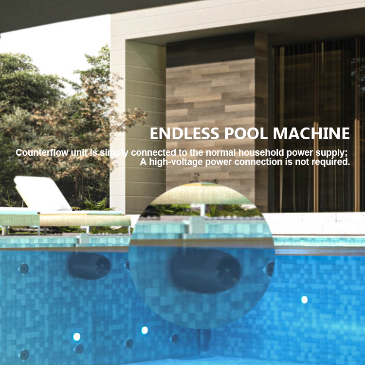 Depth 250mm Pool With Aupool Endless Swimming Jet Discharge Rate 80m3/H To 300m3/H