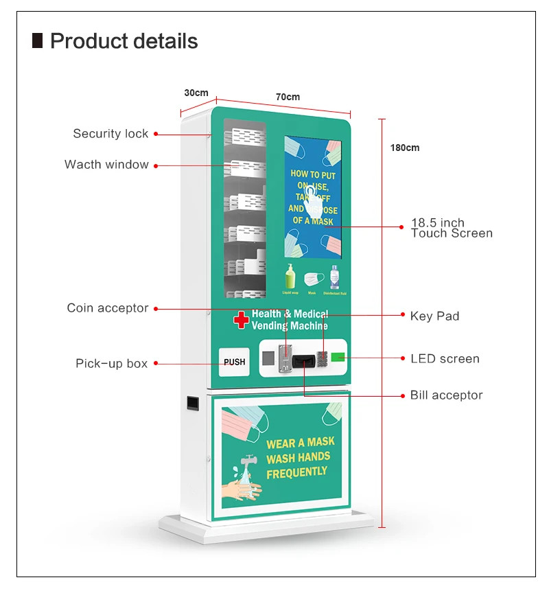 Digital Touch Screen Liquid Detergent Vending Machine for Self Service Washing Room