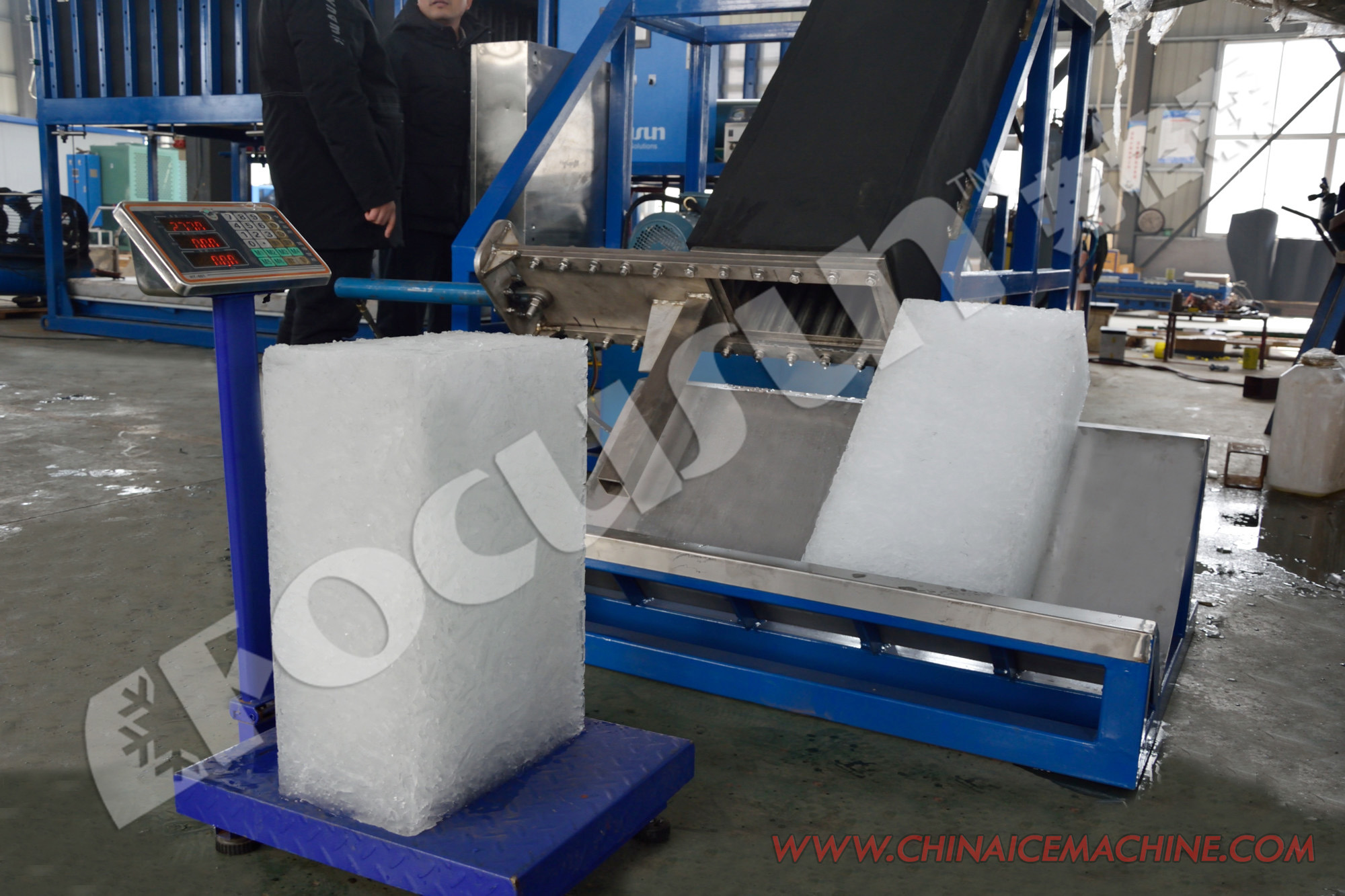 Big Capacity 5 Kw SUS304 Stainless Steel Flake Ice Machine Transforms into Block Ice