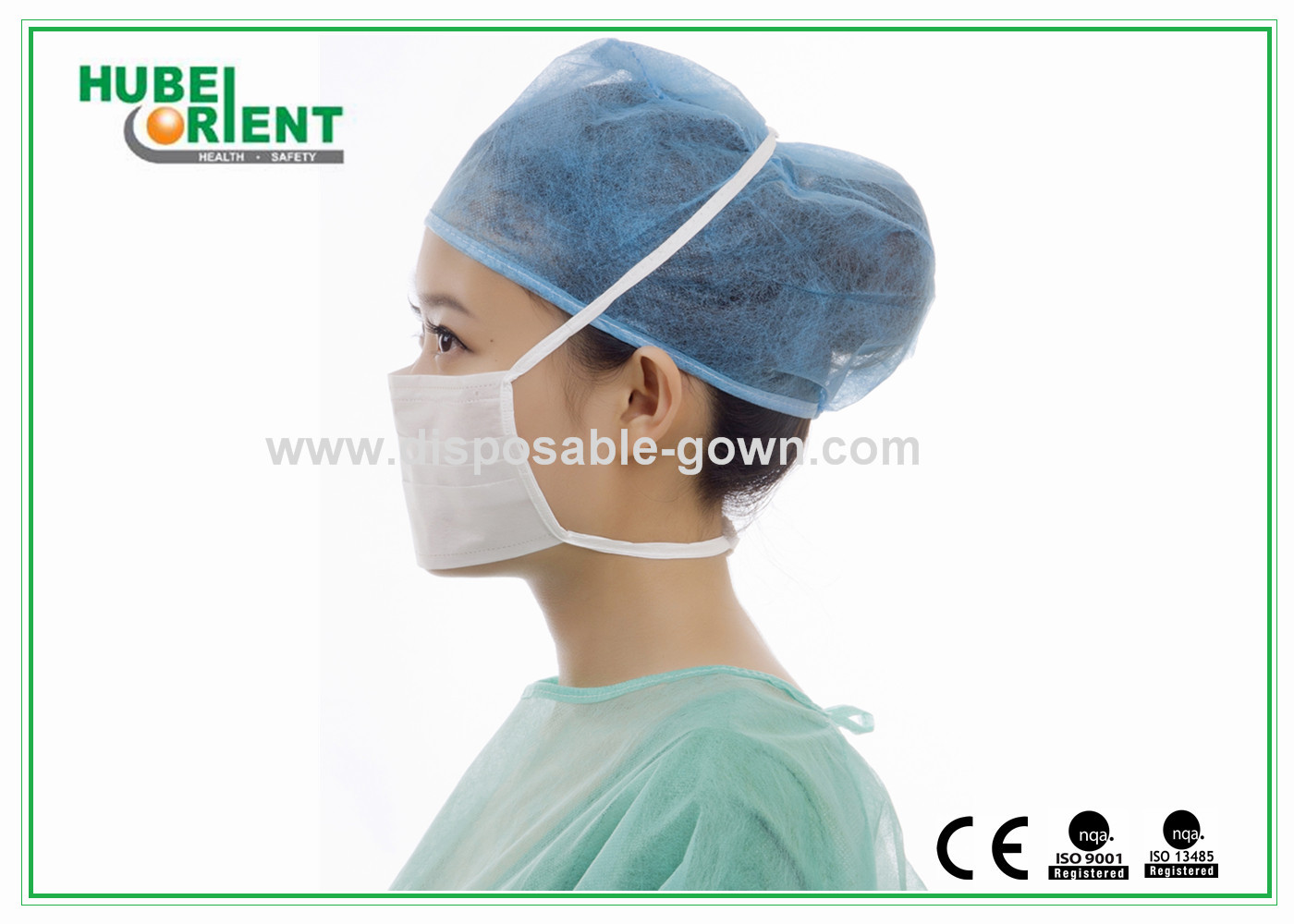 Protective Breathing Face Shield 3 Ply Facemask Custom 3 Layer Tie On Face Mask