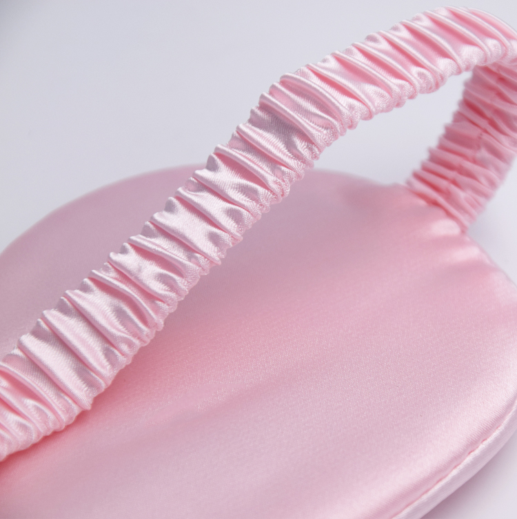 Comfortable Unisex Ultra Smooth Blackout Silk Satin Sleeping Eye Mask with Elastic Band
