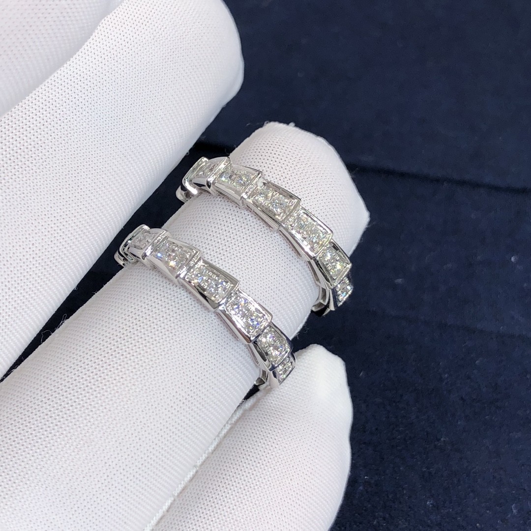 Elegant Customized 18K Gold Serpenti Viper Ring Diamond Ring Yellow Gold White Gold