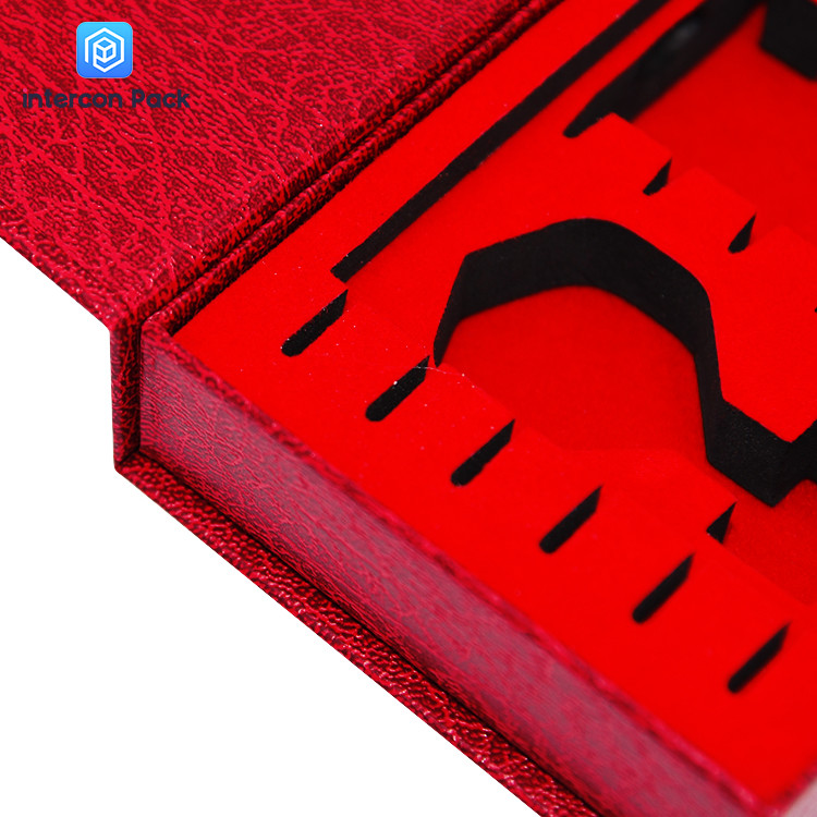 Magnetic Folding Packaging Boxes Luxury Rigid Cardboard With Ribbon