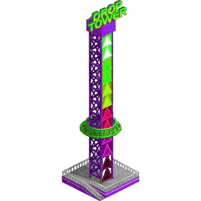 Thrilling Drop Tower Amusement Ride Blue Color For Theme Park And Scenic Spot