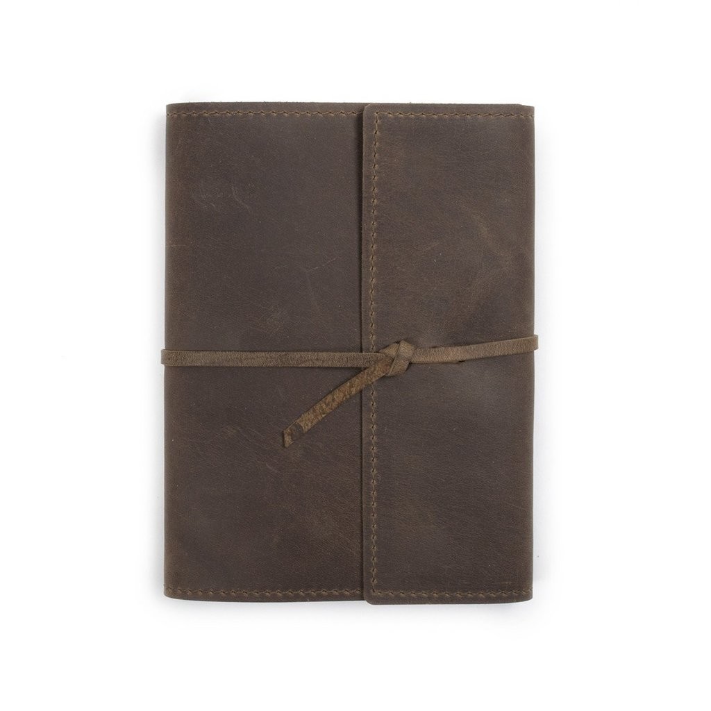 Vintage Writing A5 Travel Journal , Leather Bound Notebook Lined Inner Paper
