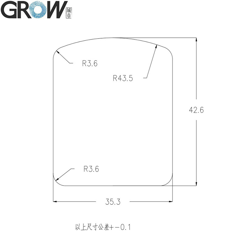 Grow Black Bracket for Tcs1 R311 Fingerprint Access Control Module