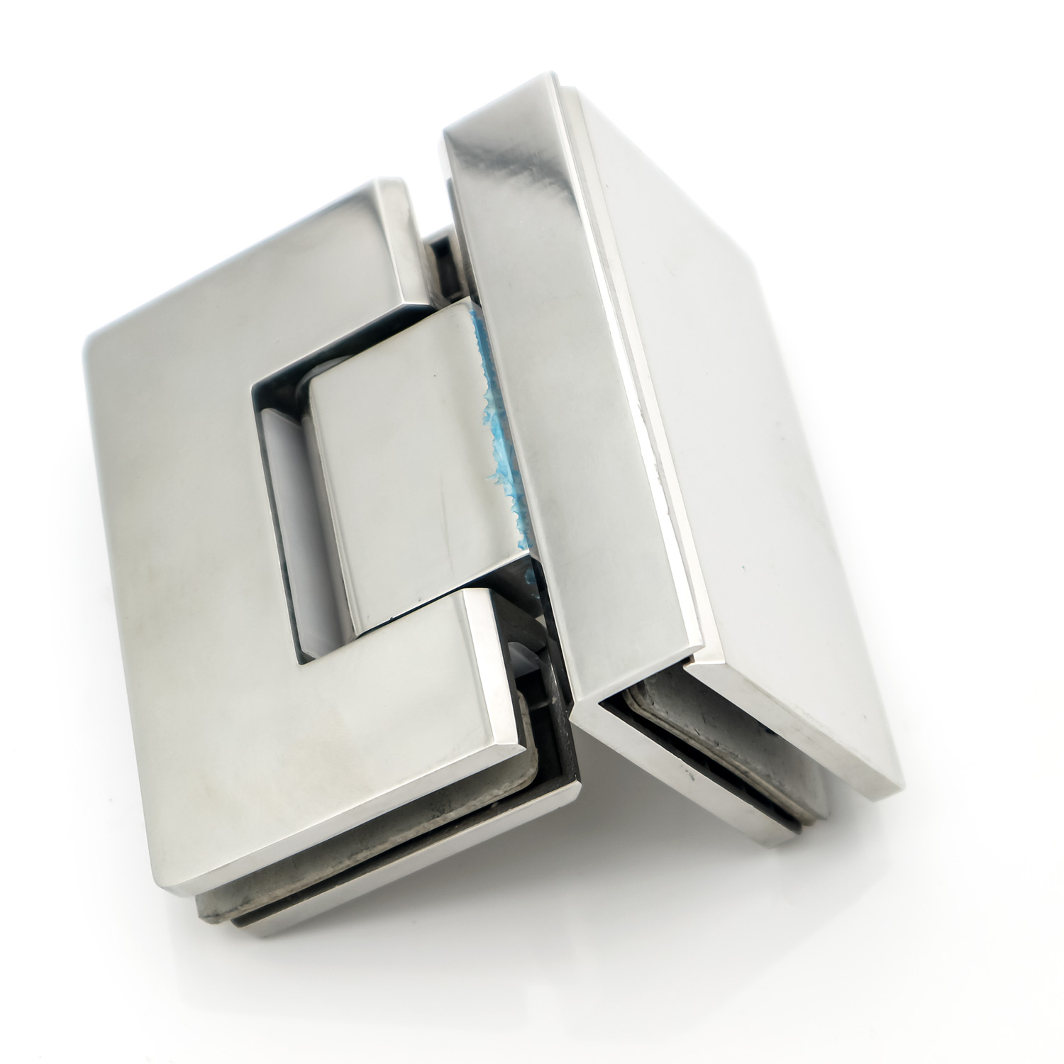 Hotel Bathroom Hinge 90 Degree Curved Surface Shower Door Hinge in Stainless Steel