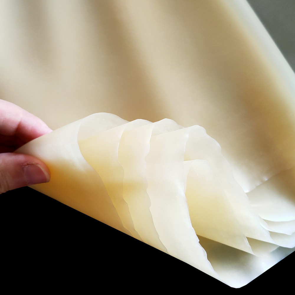 High Tensile Strength Tear Resistance Raw Beige Tan Color Latex Rubber Sheet Roll