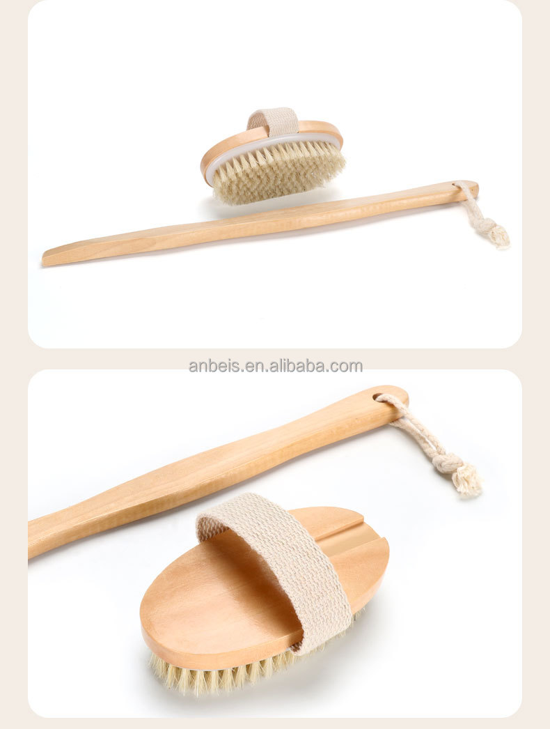 OEM Detachable Long Handle Body Scrub Brush Dry Skin Cellulite Treatment