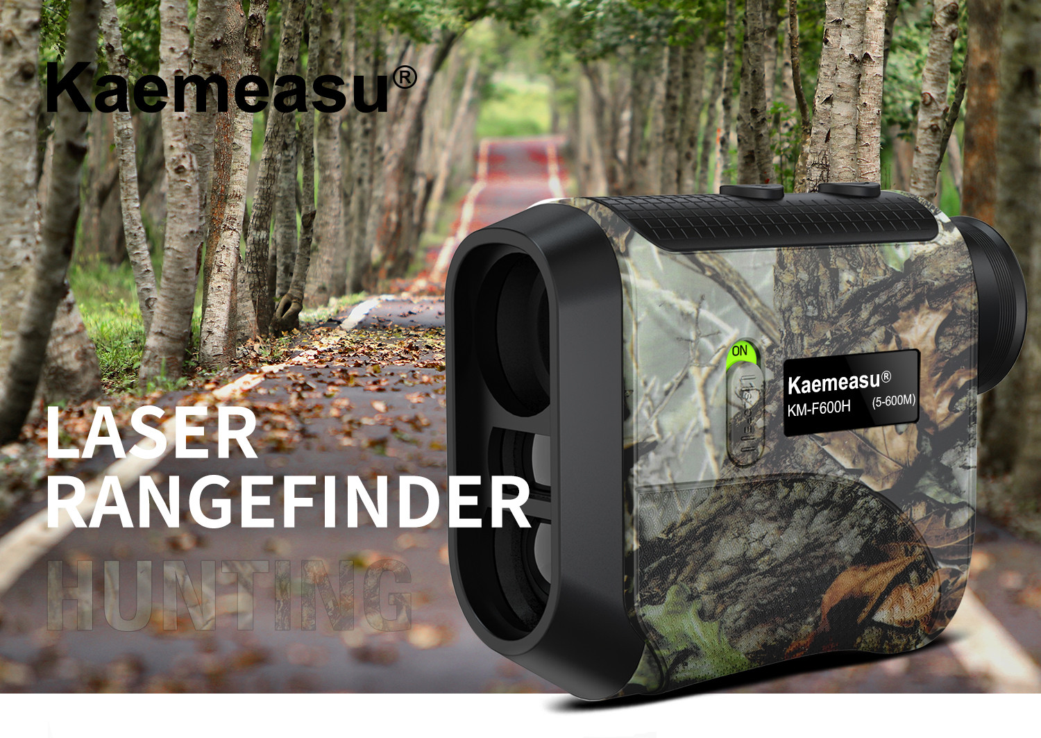 Kaemeasu Laser Rangefinder USB Charging 6.5X Magnification Wateproof Hunting Range Finder F1000