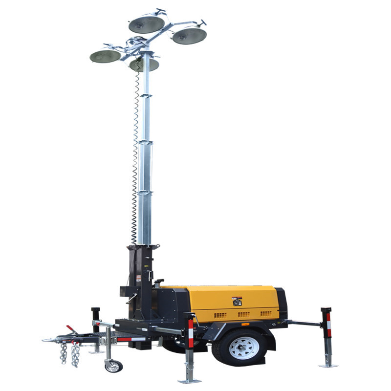 Outdoor 360 Degree Lighting Telescopic Mobile Light Tower Enhance Safety and Efficiency for Construction Sites