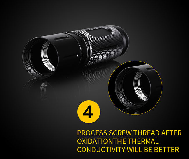 IP68 Super Bright Rechargeable Tactical LED Flashlight 10W 1000Lm Tactical Torch Light