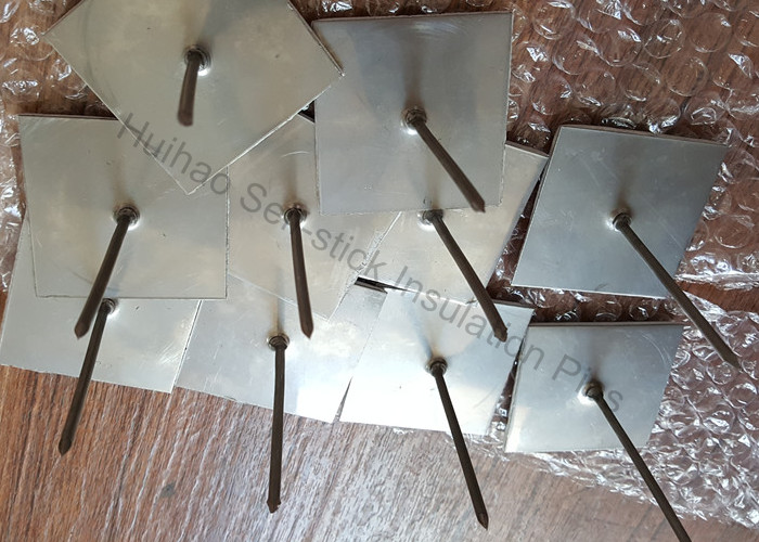Zinc Coated Steel Self Adhesive Pins , Aluminum Insulation Spikes For Hvac System