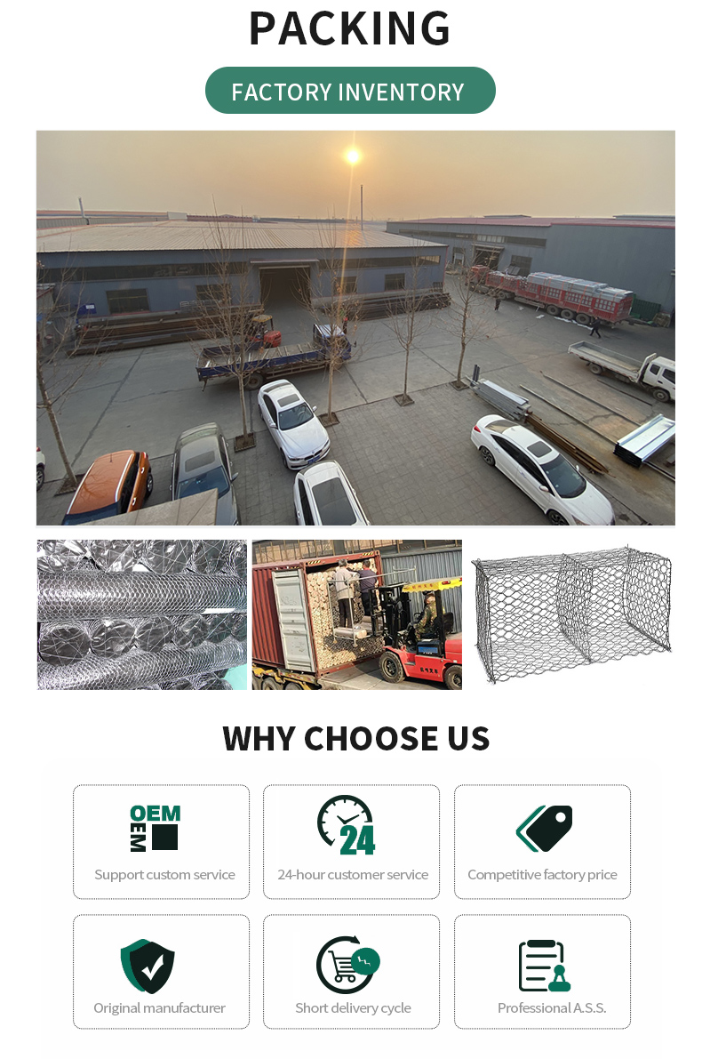 Manufacture Galvanized Hexagonal Gabion Box Basket Wire Mesh Stone Cage For Retaining Wall And Fence