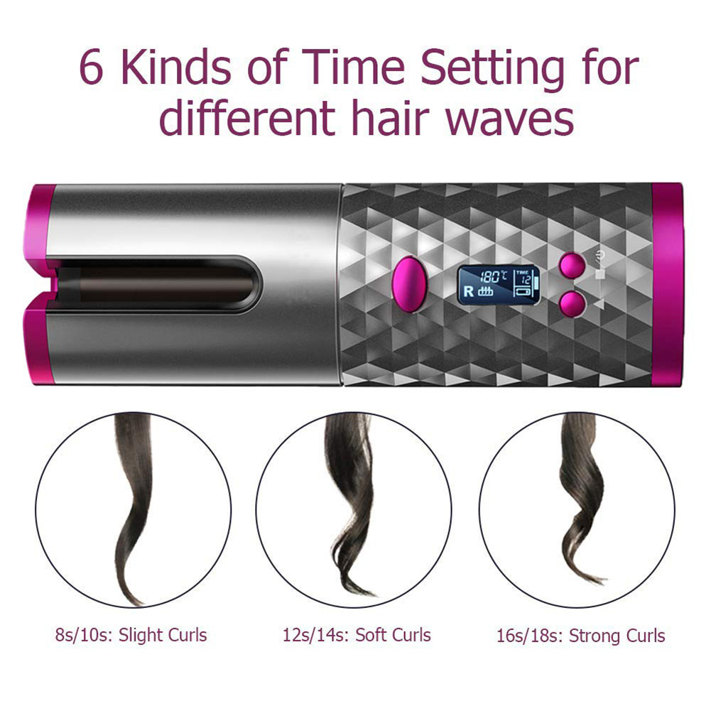 240V Hair Roller Curler 5200mAh Rechargeable Hair Curler 34W