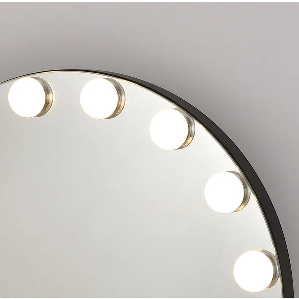 Hollywood Black Hair Salon Makeup Vanity Lighted Fill Body LED Light Bulb Mirror