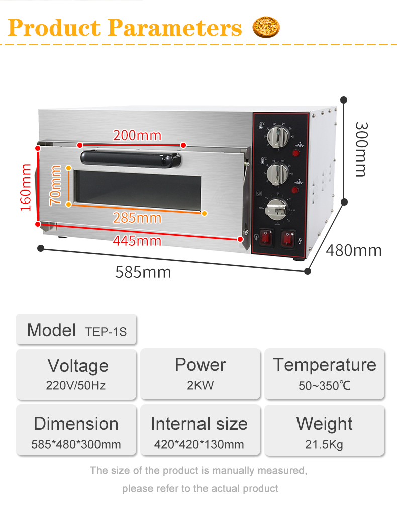Hotels Kitchen Equipment One Deck Pizza Oven Electric With Stone Ovens Online Support