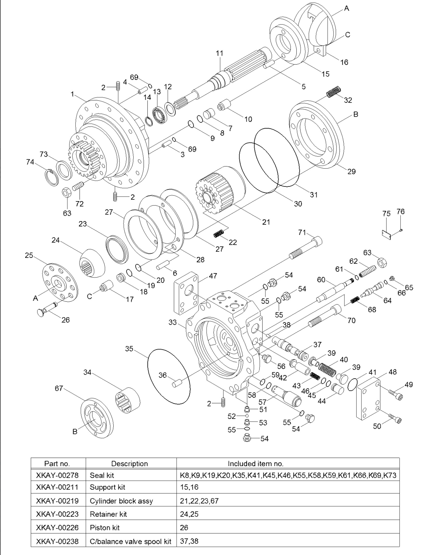 R305-7 Hyundai Final Drive Device 31N8-40055 31Q8-40061 31N9-40032