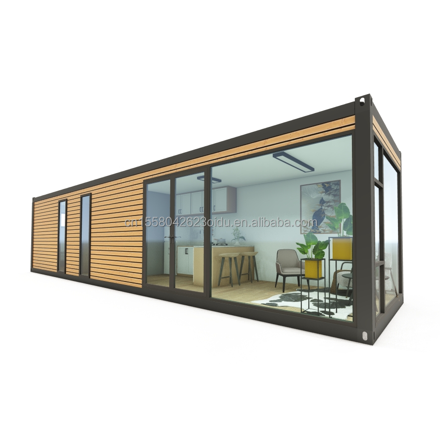 Outdoor Wooden Container Home Luxury Garden Tiny House with 2-3 Bedrooms for Families and Hotels Aluminum Alloy Windows