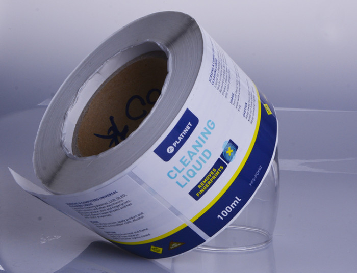 Custom waterproof rectangle label stickers for detergent bottle packaging