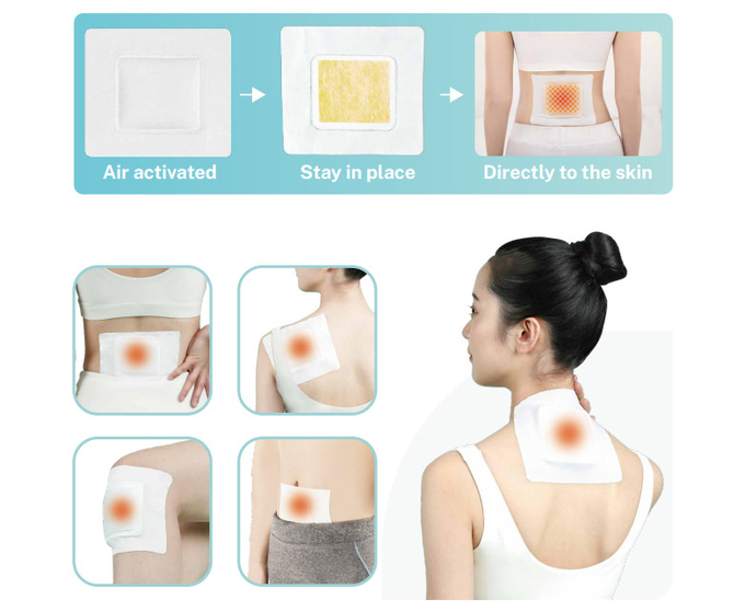 Spunlace Cloth Cramp Comfort Heat Patches Activated Carbon Custom