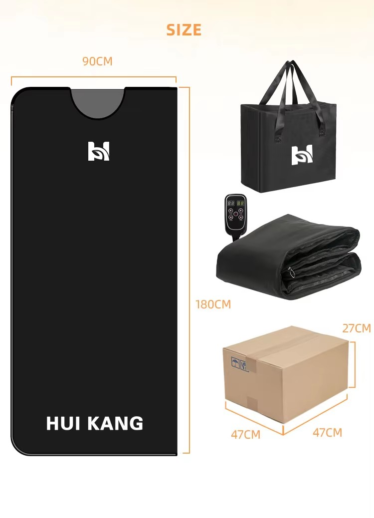 Portable Sauna Blanket with Arm Hole Design, Waterproof PVC Inner, and Remote Handle Control for Home Use