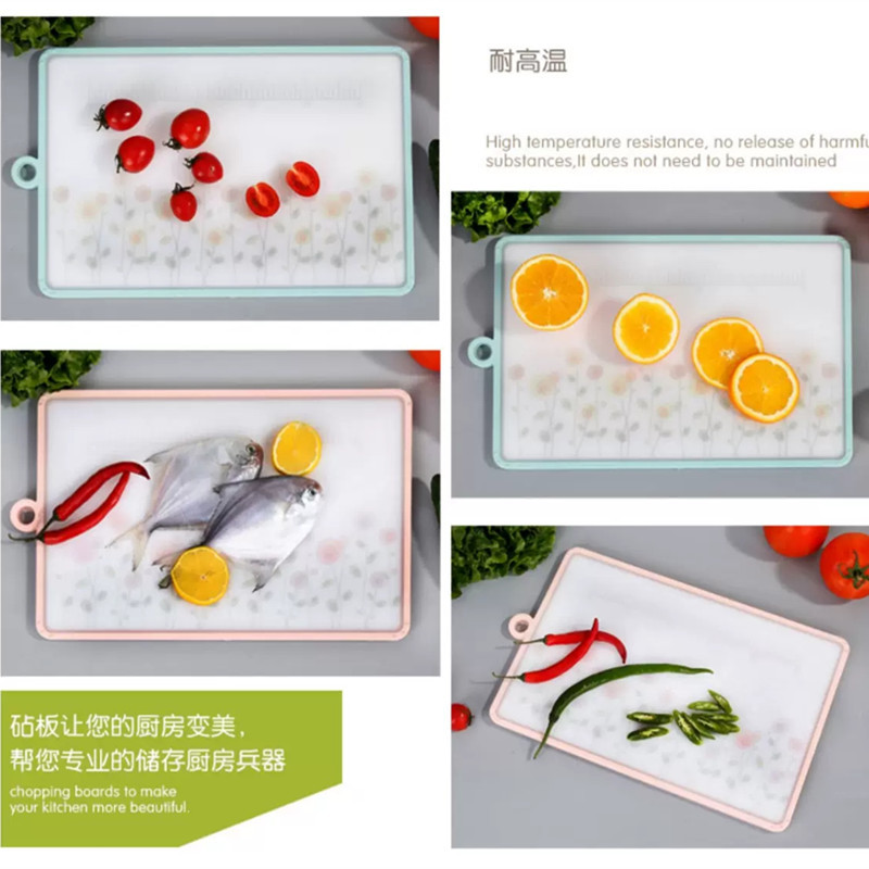 Antiskid Raw Meat Cooking Rectangle Plastic Chopping Board Mat