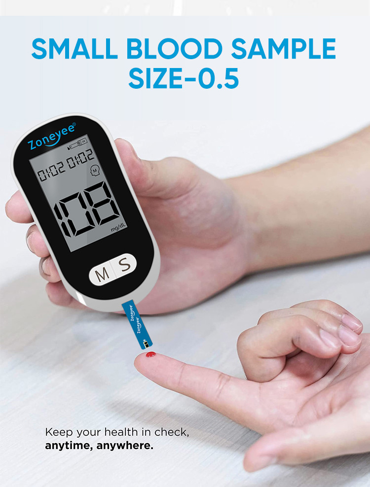 Portable Code Free Digital Glucometer With Small Volume Blood Smart Blood Sugar Monitor Blood Glucose Meter Full Kit